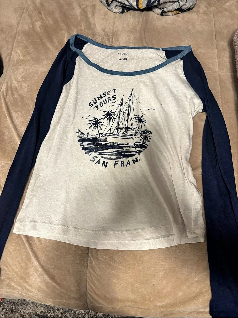 Nwot Pilcro Sunset Tours San Fran Long-Sleeve Graphic Tee